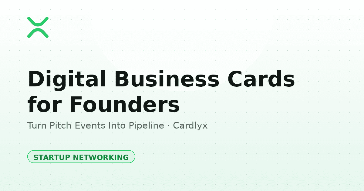 Digital Business Card for Founders & Startup Networking