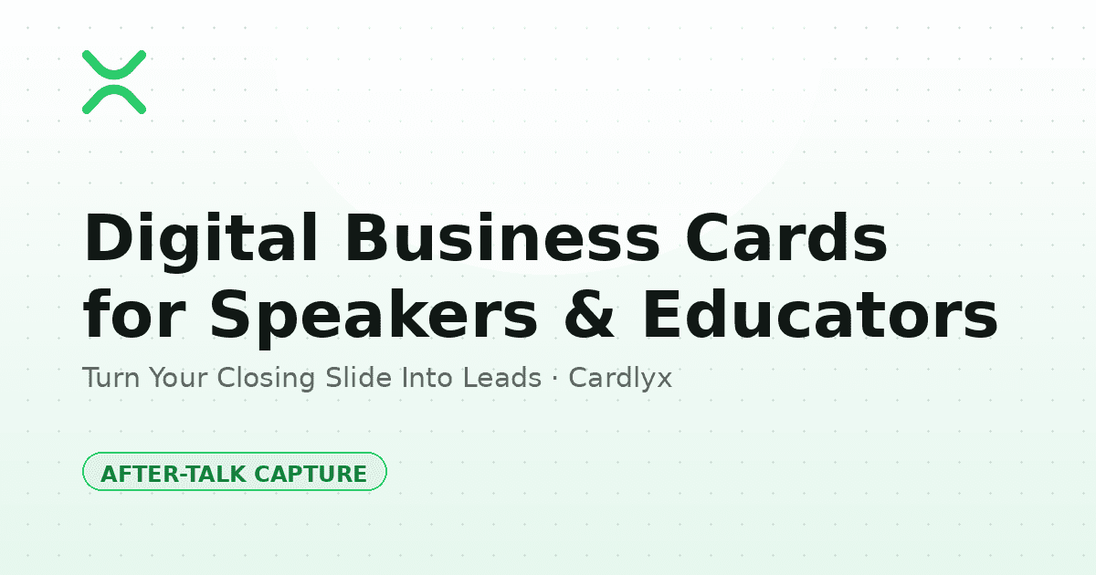 Digital Business Card for Educators and Conference Speakers